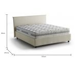 Letto francese contenitore beige 155x215cm - Aros