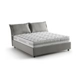 Letto francese contenitore grigio 155x205cm - Arden