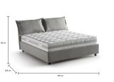 Letto francese contenitore grigio 155x205cm - Arden