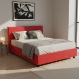 Letto francese contenitore rosso 155x215cm - Alvacus