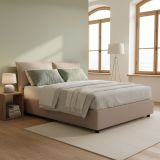 Letto francese contenitore tortora 155x205cm - Arden