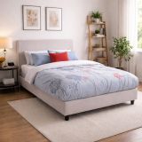 Letto francese imbottito bianco 155x205cm - Alion