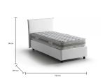 Letto francese imbottito bianco 155x205cm - Alion