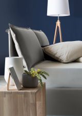 Letto francese imbottito grigio 155x205cm - Askari