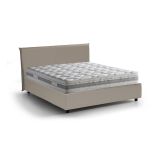 Letto francese imbottito tortora 155x215cm - Morganite