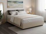 Letto francese in legno beige 155x205cm - Arto