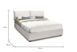 Letto francese in legno bianco 155x205cm - Amelh