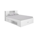 Letto francese in legno bianco 218x149cm - Conching