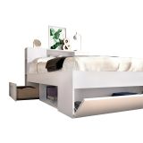 Letto francese in legno bianco 218x149cm - Conching