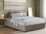 Letto francese in legno tortora 155x215cm - Osanna