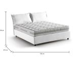 Letto francese lavabile bianco 155x215cm - Annica