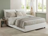Letto francese lavabile bianco 155x215cm - Annica
