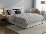 Letto francese materasso incluso bianco 155x215cm - Morganite