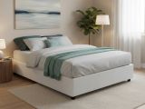 Letto francese minimal bianco 155x215cm - Arvic