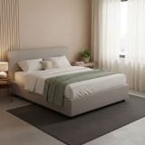 Letto francese minimal grigio 155x205cm - Alion
