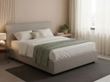 Letto francese minimal grigio 155x205cm - Alion