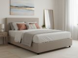 Letto francese minimal tortora 155x215cm - Arvic