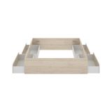 Letto francese moderno rovere 195x149cm - Orlene
