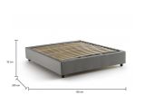 Letto francese per ospiti grigio 155x205cm - Attilino