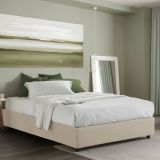 Letto francese sfoderabile beige 155x215cm - Alaksir