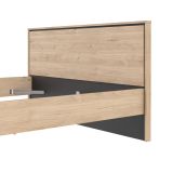 Letto matrimoniale Abella, Sommier per camera da letto, Giroletto per stanza, Struttura porta materasso, 207x173 h91 cm, Rovere