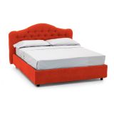 Letto Matrimoniale Arancione Materasso Incluso Sfoderabile, Contenitore Made in Italy - Alfer