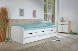 Letto matrimoniale Bayreuth, Sommier per camera da letto, Giroletto per stanza, Struttura porta materasso, 205x63 h98 cm, Bianco