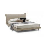 Letto matrimoniale beige 180x210cm imbottito - Arcore