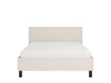 Letto Matrimoniale Beige Dimensione Materasso 160x200 cm Testiera Dettaglio Geometrico, Peso Supportato 200 kg - Coazze