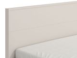 Letto Matrimoniale Beige Dimensione Materasso 160x200 cm Testiera Dettaglio Geometrico, Peso Supportato 200 kg - Coazze