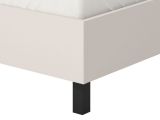 Letto Matrimoniale Beige Dimensione Materasso 160x200 cm Testiera Dettaglio Geometrico, Peso Supportato 200 kg - Coazze