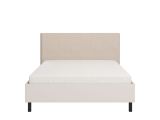 Letto Matrimoniale Beige Grigio Tortora Dimensione Materasso 160x200 cm Imbottito, Testiera Imbottita - Uboldo