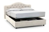Letto Matrimoniale Beige Materasso Incluso Sfoderabile, Contenitore Made in Italy - Allik