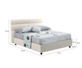 Letto Matrimoniale Beige Materasso Incluso Sfoderabile, Contenitore Made in Italy - Briatico
