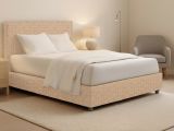 Letto Matrimoniale Beige Sfoderabile Contenitore, Dimensione Materasso 160x190 cm - Fasanella