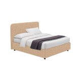 Letto Matrimoniale Beige Sfoderabile Contenitore, Dimensione Materasso 160x190 cm - Issime