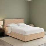 Letto Matrimoniale Beige Sfoderabile Contenitore, Dimensione Materasso 160x190 cm - Soliera