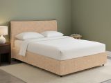 Letto Matrimoniale Beige Sfoderabile Contenitore, Dimensione Materasso 160x190 cm - Soliera