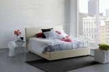 Letto matrimoniale Berenice, Letto contenitore con rivestimento in tessuto, 100% Made in Italy, Apertura frontale, adatto per materasso Cm 140x200, Beige