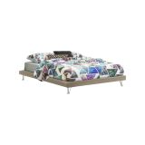 Letto matrimoniale bianco 175x205cm imbottito - Mercede