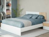 Letto matrimoniale bianco 196x166cm - Adia