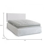 Letto matrimoniale bianco 5x170cm con materasso - Delinda