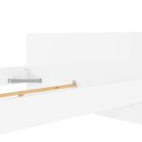 Letto matrimoniale bianco lucido 166x206cm struttura in legno - Kaitak