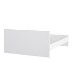 Letto matrimoniale bianco lucido 166x206cm struttura in legno - Kaitak