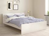 Letto matrimoniale bianco lucido 166x206cm struttura in legno - Kaitak