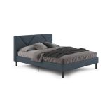Letto matrimoniale blu 169x204cm imbottito - Morpheus