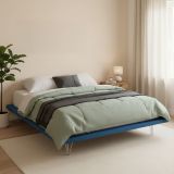 Letto matrimoniale blu 180x215cm sfoderabile - Pietersite