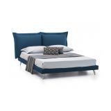 Letto matrimoniale blu 180x220cm imbottito - Anatoly