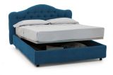 Letto Matrimoniale blu Materasso Incluso Sfoderabile, Contenitore Made in Italy - Alfer