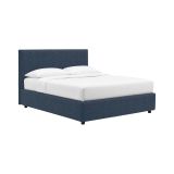 Letto Matrimoniale blu Sfoderabile Contenitore, Dimensione Materasso 160x190 cm - Lioni